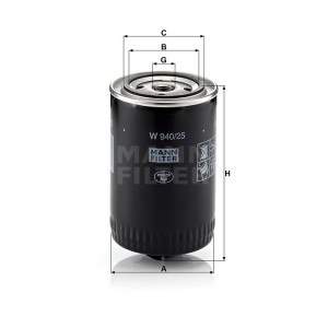 Фильтр масляный MANN-FILTER W 940/25